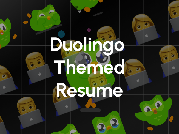 Duolingo Themed Resume